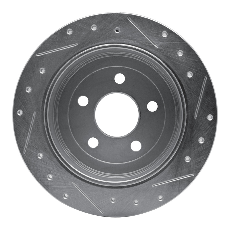 Ford Windstar Brake Rotor (1) - Rear Left - R1 Concepts - Drilled & Slotted - Silver - `95-`03